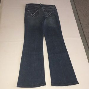 Bebe Rhinestone Bootcut Jeans